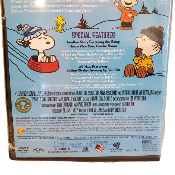 Vintage Charlie Brown Christmas DVD I Want A Dog For Christmas NEW Peanuts - Picture 10 of 11